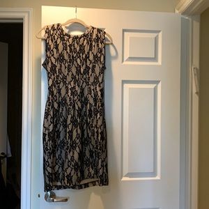 Anthropologie black and nude dress size L